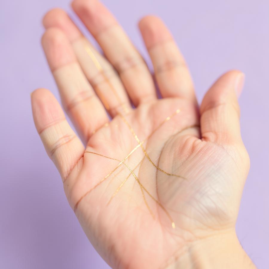 Open palm with the major lines gently highlighted